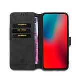 iPhone 11 | iPhone 11 - DG.MING™ Classical Læder Etui / Taske M. Pung - Sort - DELUXECOVERS.DK