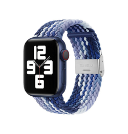 Apple Watch 38mm | Apple Watch (38/40/SE/41mm) - Deluxe™ Woven Flettet Loop Rem - Blå - DELUXECOVERS.DK