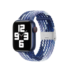Apple Watch 38mm | Apple Watch (38/40/SE/41/42mm) - Deluxe™ Woven Flettet Loop Rem - Blå - DELUXECOVERS.DK