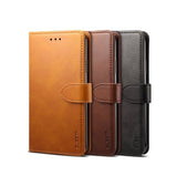 iPhone XS Max | iPhone XS Max - GUSSIM™ Læder Cover / Etui M. Kortholder - Lysebrun - DELUXECOVERS.DK