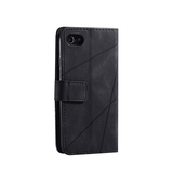 iPhone 6 / 6s | iPhone 6/6s- Abstract Læder Cover Etui M. Pung - Sort - DELUXECOVERS.DK