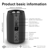 Bluetooth Højtaler | ZEALOT™ - HQ Mini V 2.0 Bluetooth Højtaler / Subwoofer - Sort - DELUXECOVERS.DK