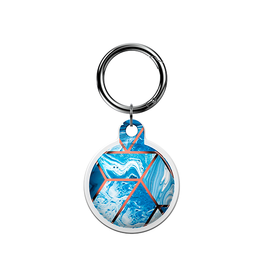 Airtag | AirTag | UNIQ™ Marble Silikone Keychain / Nøglering - Koboltblå - DELUXECOVERS.DK