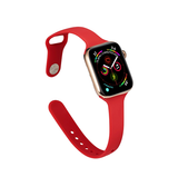 Apple Watch 42mm | Apple Watch (42/44/SE/45/46/49mm) - ICON™ Tynd Classic Silikone Rem - Rød - DELUXECOVERS.DK