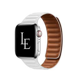 Apple Watch 42mm | Apple Watch (42/44/SE/45mm & Ultra) - L'Empiri™ Magnetisk Læder Rem - Hvid - DELUXECOVERS.DK