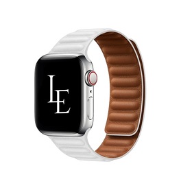 Apple Watch 42mm | Apple Watch (42/44/SE/45/46/49mm) - L'Empiri™ Magnetisk Læder Rem - Hvid - DELUXECOVERS.DK