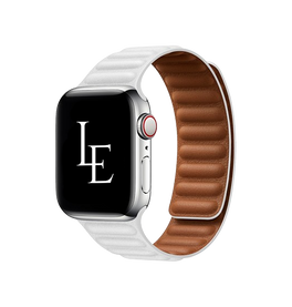 Apple Watch 42mm | Apple Watch (42/44/SE/45mm & Ultra) - L'Empiri™ Magnetisk Læder Rem - Hvid - DELUXECOVERS.DK