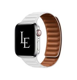 Apple Watch 38mm | Apple Watch (38/40/SE/41mm) - L'Empiri™ Magnetisk Læder Rem - Hvid - DELUXECOVERS.DK