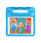 iPad 7/8/9 | iPad 10.2" 7/8/9 (2019/2020/2021) EVA Børnevenligt Stødsikkert Cover M. Stander - Blå - DELUXECOVERS.DK