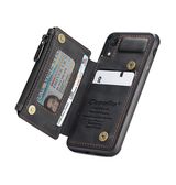 iPhone XR | iPhone XR - CaseMe™ Æra Læder Etui M. Bag Pung - DELUXECOVERS.DK