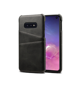 Samsung Galaxy S10e | Samsung Galaxy S10e - NX Design Læder Bagcover - Sort - DELUXECOVERS.DK