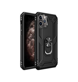 iPhone 12 Pro | iPhone 12 Pro - NX Pro™ Armor Cover m. Ring Holder - Sort - DELUXECOVERS.DK