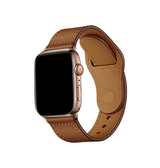 Apple Watch 38mm | Apple Watch (38/40/SE/41/42mm) - FINESSE Ægte Læder Rem - Brun - DELUXECOVERS.DK