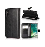 iPhone X / XS | iPhone X/Xs - Vintage 2-In-1 Læder Etui M. Aftageligt Cover - Sort/Grå - DELUXECOVERS.DK