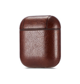 Airpods 1/2 | AirPods (1/2) | Realike™ Retro Læder Taske/Etui - Brun - DELUXECOVERS.DK
