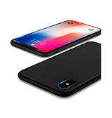 iPhone X / XS | iPhone X/Xs - PRO+ Design Mat Slim Silikone Cover - Sort - DELUXECOVERS.DK