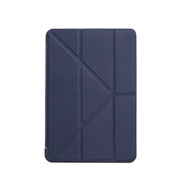 iPad Mini 1/2/3 | iPad Mini 1/2/3 - Orgami Trifold Læder Cover M. Stander - Navy - DELUXECOVERS.DK