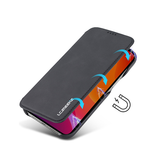iPhone 13 Mini | iPhone 13 Mini - LC.IMEEKE™ Læder Flip Cover M. Kortholder - Sort - DELUXECOVERS.DK