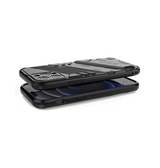 iPhone 12 Pro | iPhone 12 Pro - Eagle™ PRZ Stødsikkert Cover M. Kickstand - Sort - DELUXECOVERS.DK