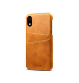 iPhone XR | iPhone XR - NX Design™ Læder Cover M. Kortholder - Lysebrun - DELUXECOVERS.DK