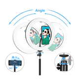 Ringlight | DELUXE™ - Pro BIG Ringlys Stander Stativ M. USB - Sort - DELUXECOVERS.DK