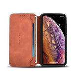 iPhone XS Max | iPhone XS Max - Realike™ Folio Læder Cover M. Kortholder - Brun - DELUXECOVERS.DK