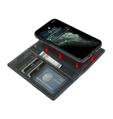 iPhone 11 Pro Max | iPhone 11 Pro Max - Vintage 2-In-1 Læder Etui M. Aftageligt Cover - Sort/Grå - DELUXECOVERS.DK