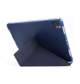 iPad Air 6 13" 2024 | iPad Air 13" (2024/2025) - Orgami Trifold Læder Cover M. Stander - Navy - DELUXECOVERS.DK