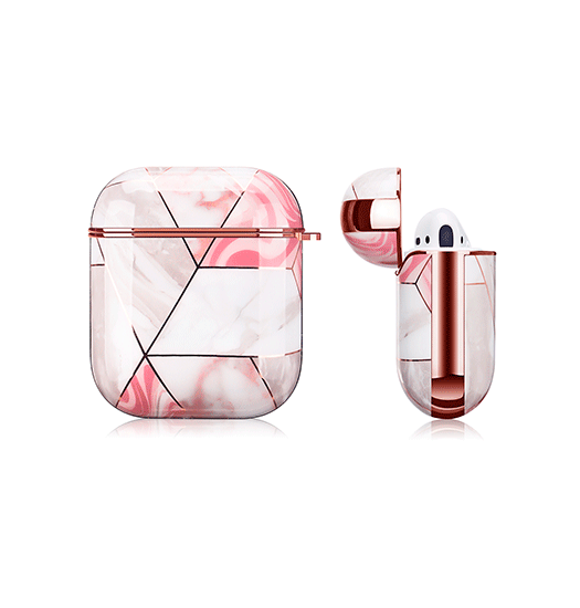 AirPods UNIQ™ Marmor Beskyttelse Cover - Rose Pearl – DELUXECOVERS.DK