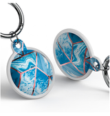 Airtag | AirTag | UNIQ™ Marble Silikone Keychain / Nøglering - Koboltblå - DELUXECOVERS.DK