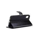iPhone XR | iPhone XR - IDEWEI™ Deluxe Læder Etui Med Pung - Sort - DELUXECOVERS.DK