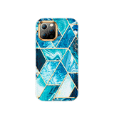 iPhone 12 Pro Max | iPhone 12 Pro Max - UNIQ™ FULL 360° Marble Silikone Cover - Koboltblå - DELUXECOVERS.DK