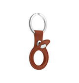 Airtag | AirTag | Retro Diary™ Vegan Læder Keychain / Nøglering - Brun - DELUXECOVERS.DK