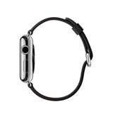 Apple Watch 42mm | Apple Watch (42/44/SE/45/46/49mm) - Deluxe™ Classic Læder Rem - Black - DELUXECOVERS.DK