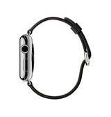 Apple Watch 42mm | Apple Watch (42/44/SE/45mm & Ultra) - Deluxe™ Classic Ægte Læder Rem - Black - DELUXECOVERS.DK
