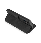 iPhone 12 Mini | iPhone 12 Mini - DG.MING™ Classical Læder Etui / Taske M. Pung - Sort - DELUXECOVERS.DK