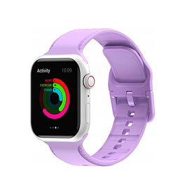 Apple Watch 38mm | Apple Watch (38/40/SE/41/42mm) -  CANDY™ Silikone Sportsrem - Lilla - DELUXECOVERS.DK