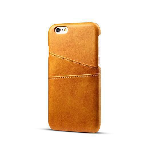 iPhone 6 / 6s | iPhone 6/6s - NX Design™ Læder Cover M. Kortholder - Lysebrun - DELUXECOVERS.DK