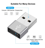 Adapter | USB-A Han Til USB-C Hun - Adapter - Grå - DELUXECOVERS.DK