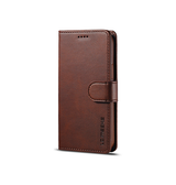 iPhone 14 Max | iPhone 14 Plus - LC.IMEEKE™ Læder Cover M. Kortholder - Brun - DELUXECOVERS.DK