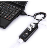 Adapter | USB-A | Hub 4 Port - Adapter til Computer / MacBook - Sort - DELUXECOVERS.DK