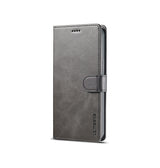 iPhone 13 | iPhone 13 - LC.IMEEKE™ Læder Cover M. Kortholder - Grå - DELUXECOVERS.DK