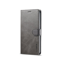 iPhone 13 | iPhone 13 - LC.IMEEKE™ Læder Cover M. Kortholder - Grå - DELUXECOVERS.DK