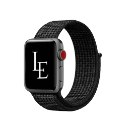 Apple Watch 42mm | Apple Watch (42/44/SE/45mm & Ultra) - L'Empiri™ Nylon Velcro Rem - Sort - DELUXECOVERS.DK
