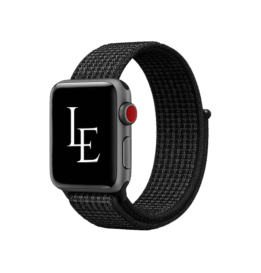 Apple Watch 42mm | Apple Watch (42/44/SE/45mm & Ultra) - L'Empiri™ Nylon Velcro Rem - Sort - DELUXECOVERS.DK