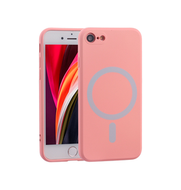 iPhone 7 / 8 / SE (2020/2022) | iPhone 7/8/SE(2020/2022) - Magnetisk Silikone Cover M. MagSafe - Rose - DELUXECOVERS.DK