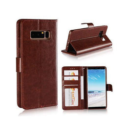 Samsung Note 8 | Samsung Galaxy Note 8 - Deluxe Læder Etui Med Pung - Brun - DELUXECOVERS.DK