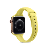 Apple Watch 38mm | Apple Watch (38/40/SE/41/42mm) - ICON™ Tynd Classic Silikone Rem - Gul - DELUXECOVERS.DK