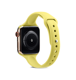 Apple Watch 38mm | Apple Watch (38/40/SE/41/42mm) - ICON™ Tynd Classic Silikone Rem - Gul - DELUXECOVERS.DK