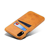 iPhone XR | iPhone XR - NX Design Læder Cover M. Kortholder - Lysebrun - DELUXECOVERS.DK